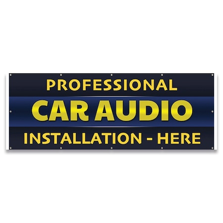 Signmission Professional Car Audio Installation Banner Concession Stand Food Truck Single Sided B-120-30136